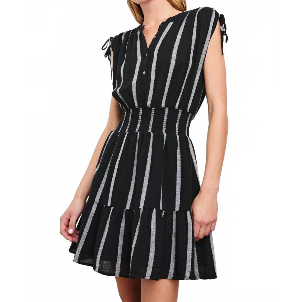 NEW RAILS women's samina dress in ash leno stripe - Picture 1 of 3